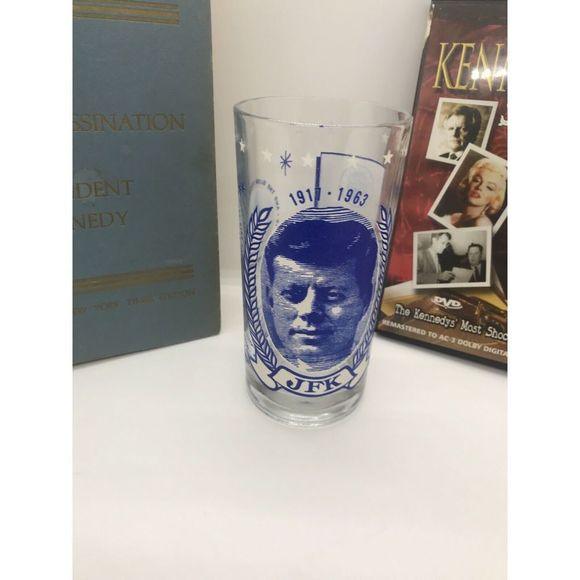 Lot 3-JFK President Kennedy Commemorative Glass- Book Assassination-DVD SCANDALS - Picture 2 of 9